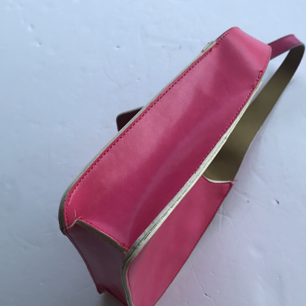 Y2K Vintage Barbie Pink Girly Soho Flap Shoulder Bag Preppy Purse Vegan Mob Wife - Picture 14 of 17